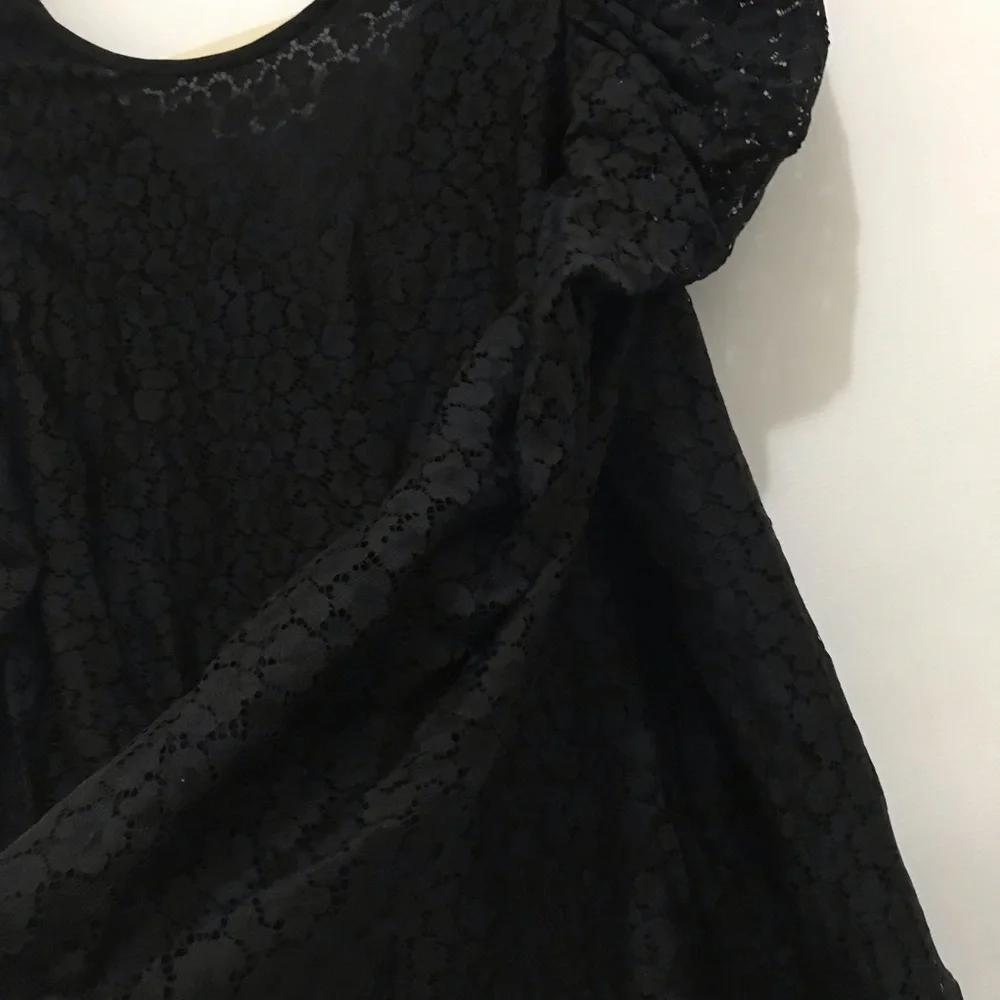 Kate Spade New York Flora Lace Puff Sleeve Blouse Size 14